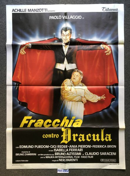 Neri Parenti Fracchia contro dracula Titanus Con Paolo Villaggio.