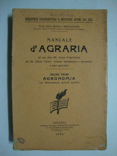 Manuale d'agraria