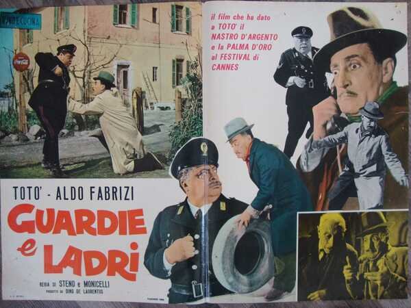 Steno e Monicelli (regista) Totò e Aldo Fabrizi in "Guardie …