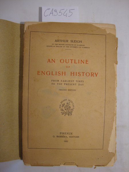 An outline of English history from earliest times to the …