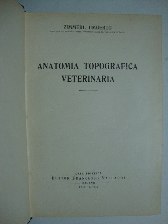 Anatomia topografica veterinaria