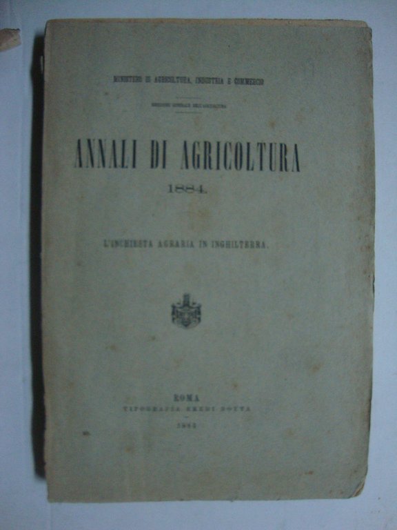 Annali di agricoltura (L'inchiesta agraria in inghilterra)