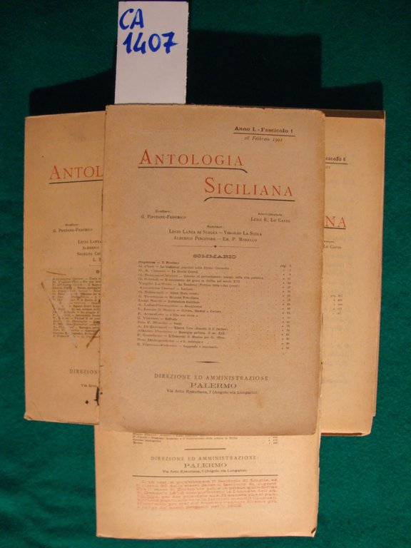 Antologia Siciliana di storia, arte e scienze sociali | Immagine Gallery 3