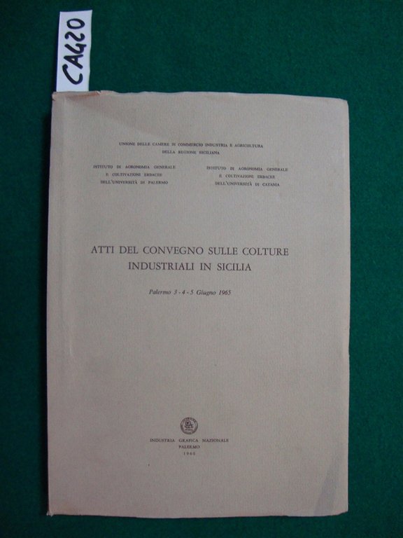 Atti del convegno sulle colture industriali in Sicilia | Immagine Gallery 2