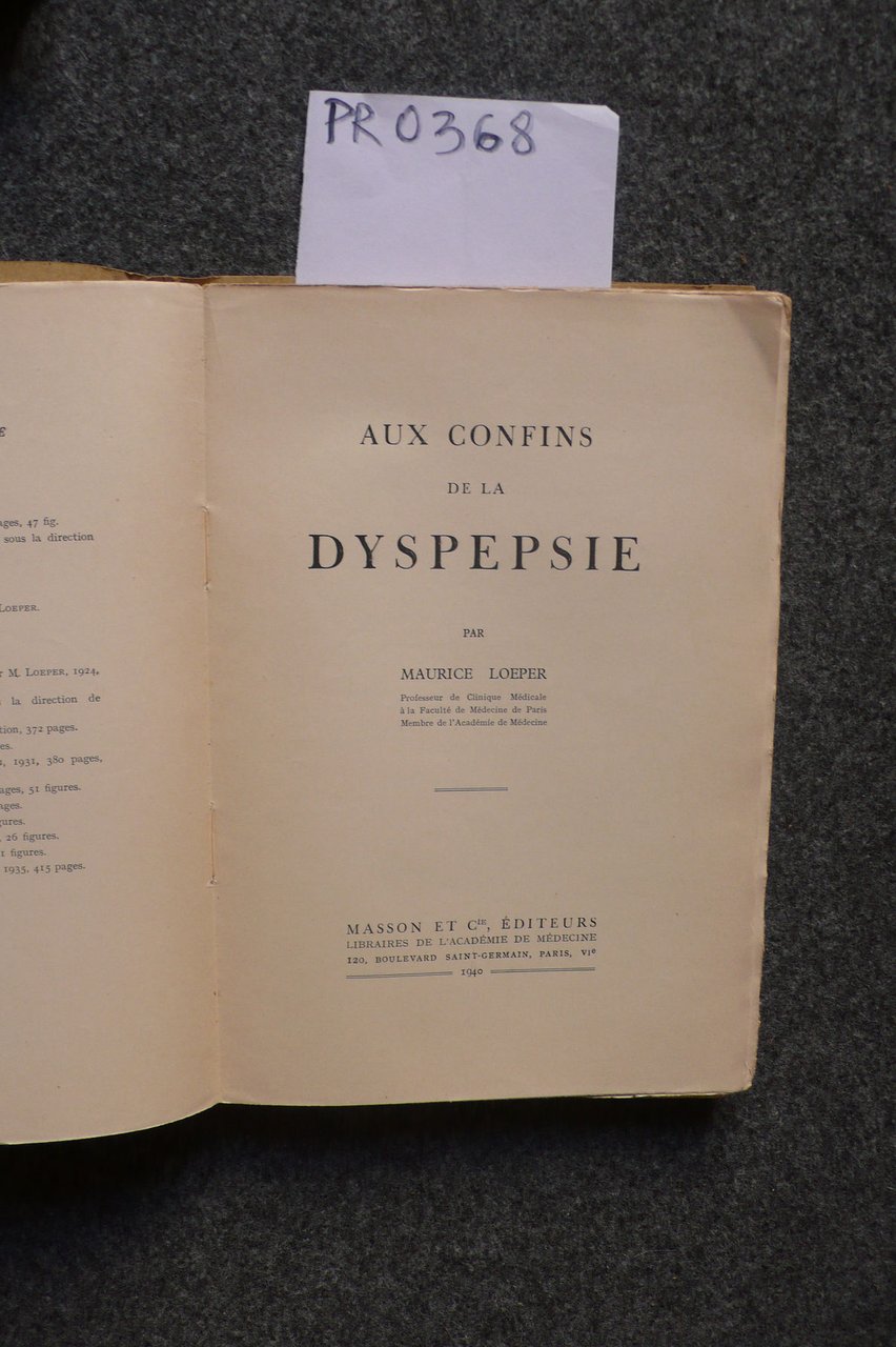 Aux confins de la dyspepsie