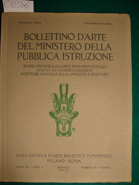 Bollettino d'arte del Ministero della Pubblica Istruzione - Anno VIII …