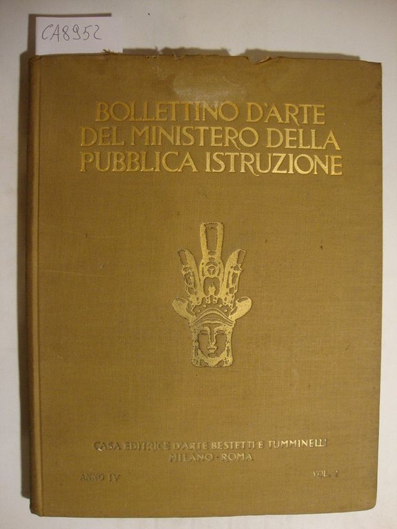 Bollettino d'arte del Ministero della Pubblica Istruzione - Rivista dei …