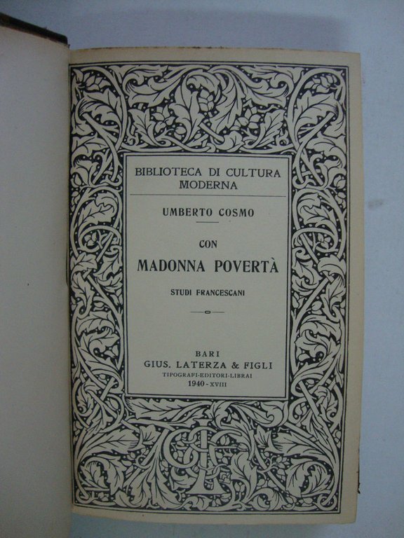 Con madonna povertà (Studi francescani)