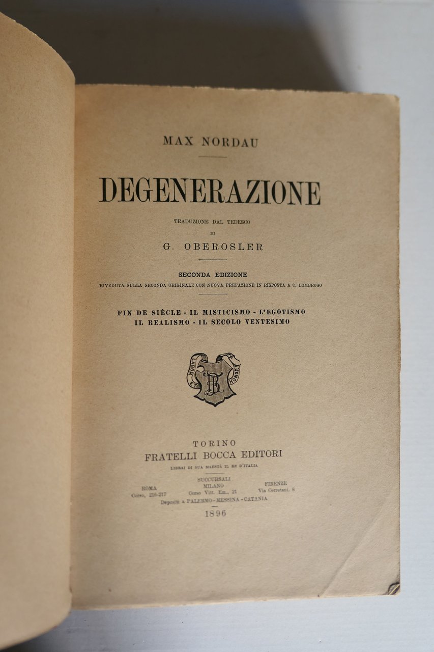 Degenerazione, Fin de siècle, Il misticismo, L'egotismo, Il realismo, Il … | Immagine principale