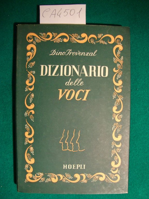 Dizionario delle voci (Come parlavano, voce, gesto, loquacità, taciturnità, eloquenza, …