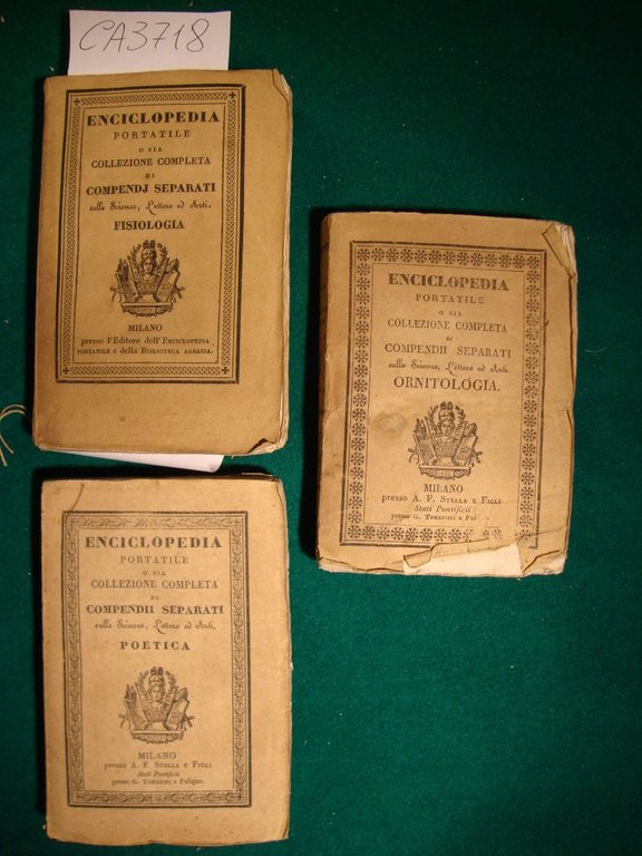 Enciclopedia portatile o sia collezione privata di compendii separati sulle …