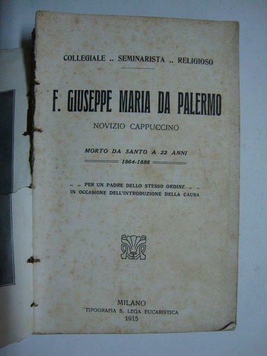 F. Giuseppe Maria da Palermo (Novizio cappuccino)