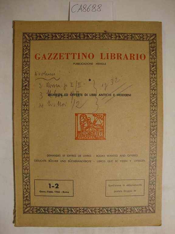 Gazzettino Librario - Richieste ed Offerte di Libri Antichi e …