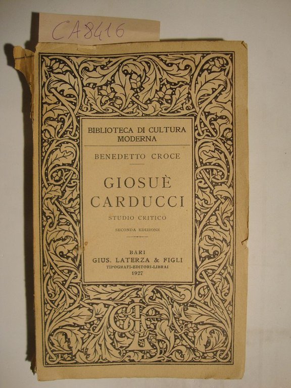 Giosuè Carducci - Studio Critico