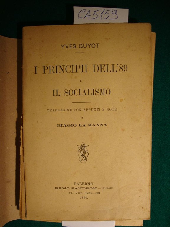 I principii dell'89 e il Socialismo