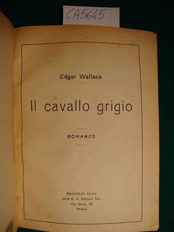 Il cavallo grigio - Romanzo