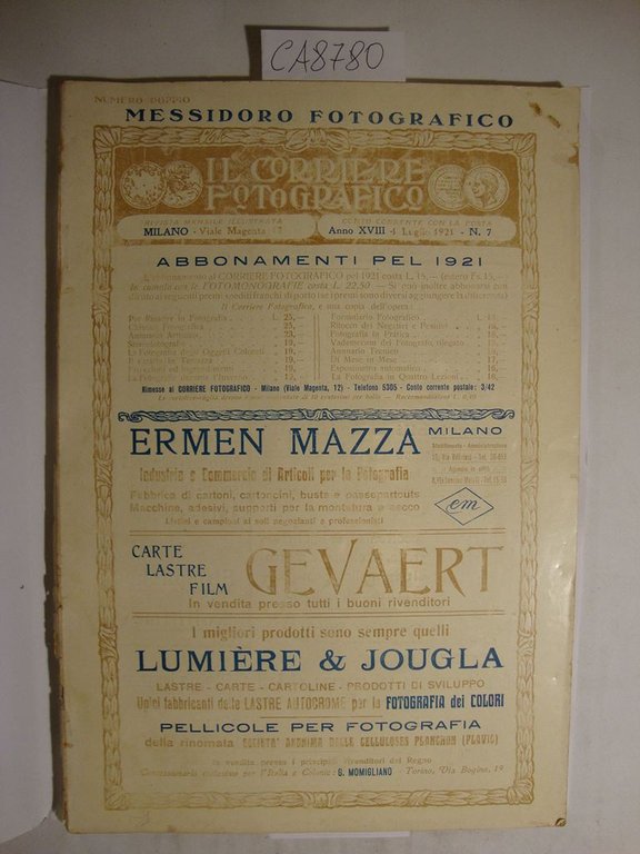 Il Corriere Fotografico - Rivista Mensile Illustrata - Anno XVIII … | Immagine Gallery 2