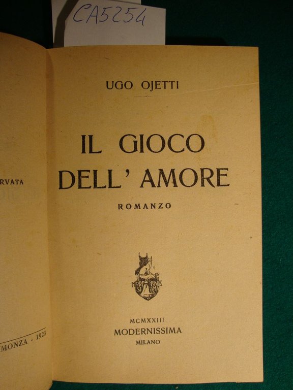 Il gioco dell'amore (Romanzo) - Il vecchio