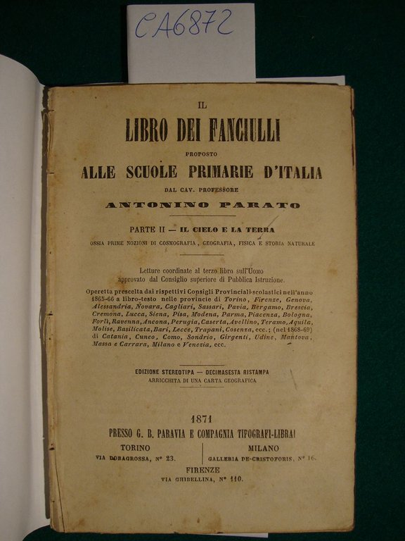 Il libro dei fanciulli proposto alle scuole primarie d'Italia dal …