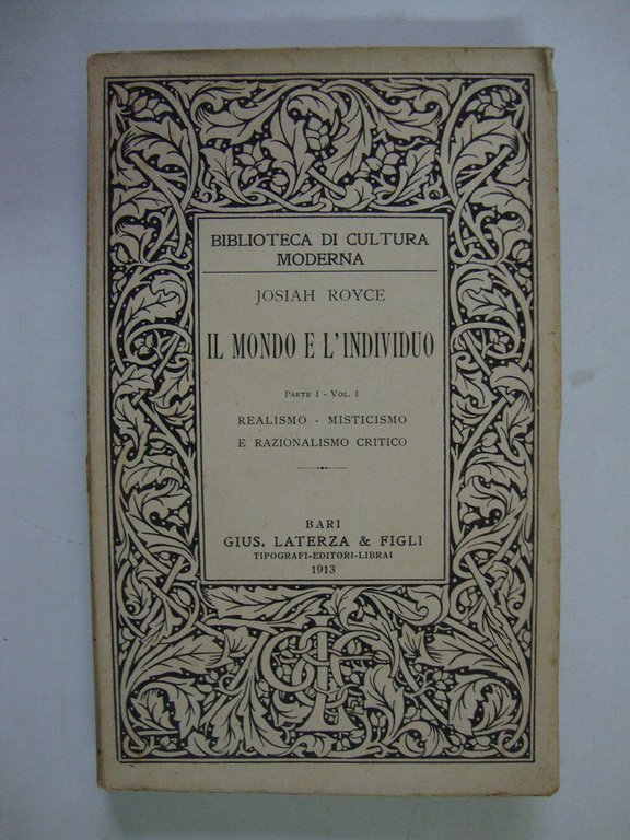 Il mondo e l'individuo (parte I: Le quattro concezioni storiche … | Immagine Gallery 2