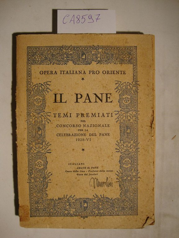 Il pane - Temi premiati nel Concorso Nazionale per la …