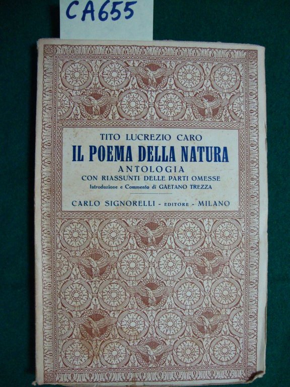 Il poema della natura - Antologia con riassunti delle parti …