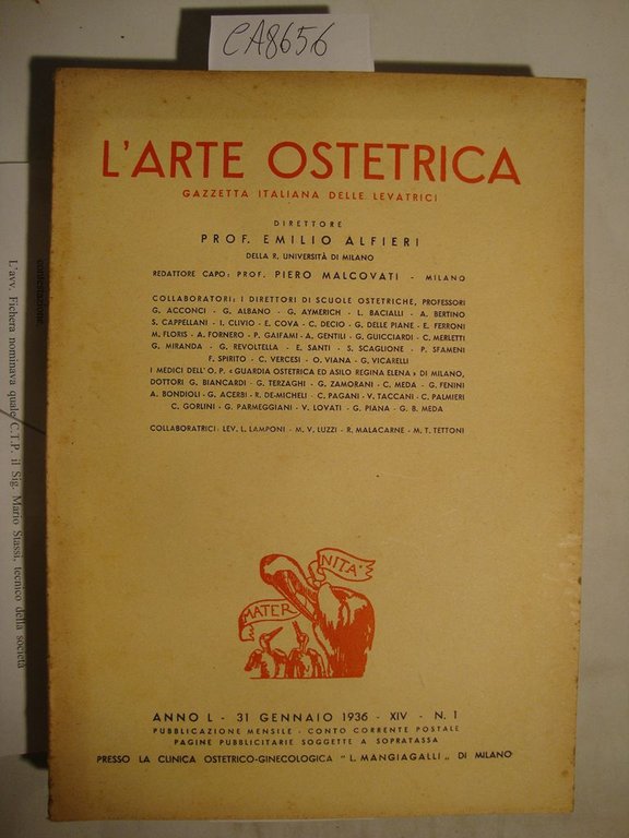 L'arte ostetrica - Gazzetta Italiana delle Levatrici - Pubblicazioni mensili …