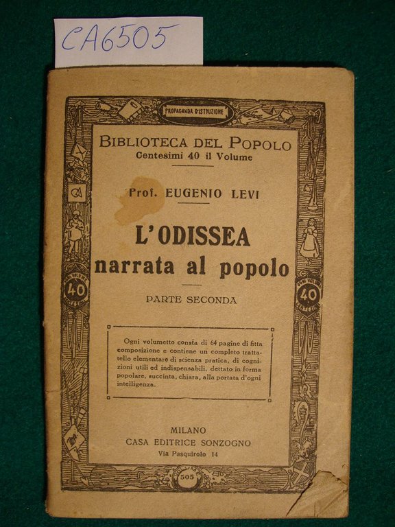 L'Odissea narrata al popolo - Parte seconda