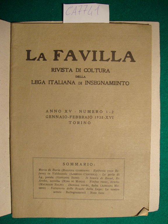 La favilla - Rivista di coltura della lega italiana di …