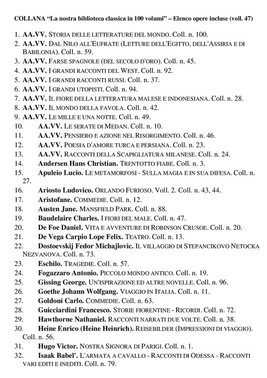 La nostra biblioteca classica in 100 volumi (collana editoriale)