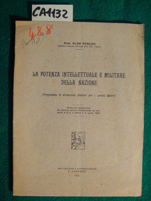 La potenza intellettuale e militare della Nazione - (Programma di …