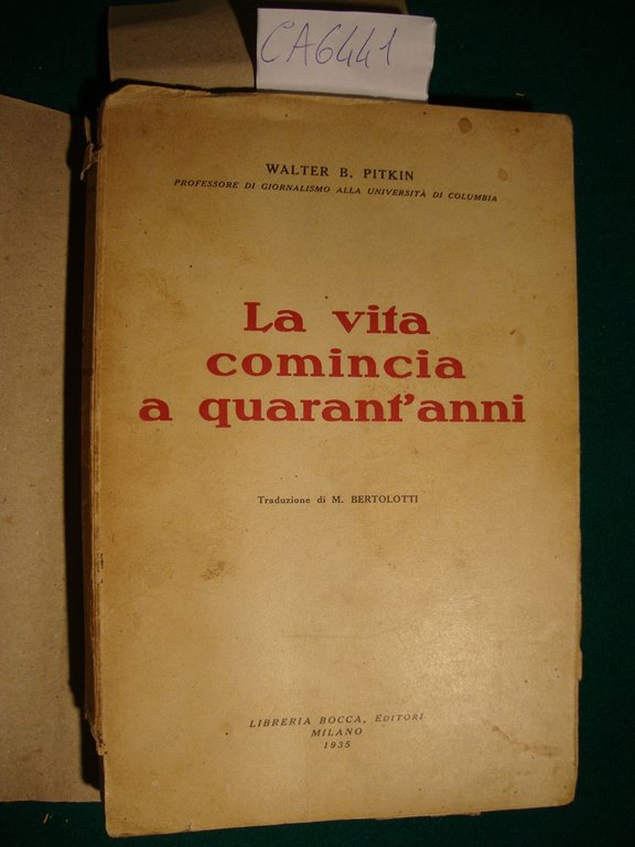 La vita comincia a quarant'anni