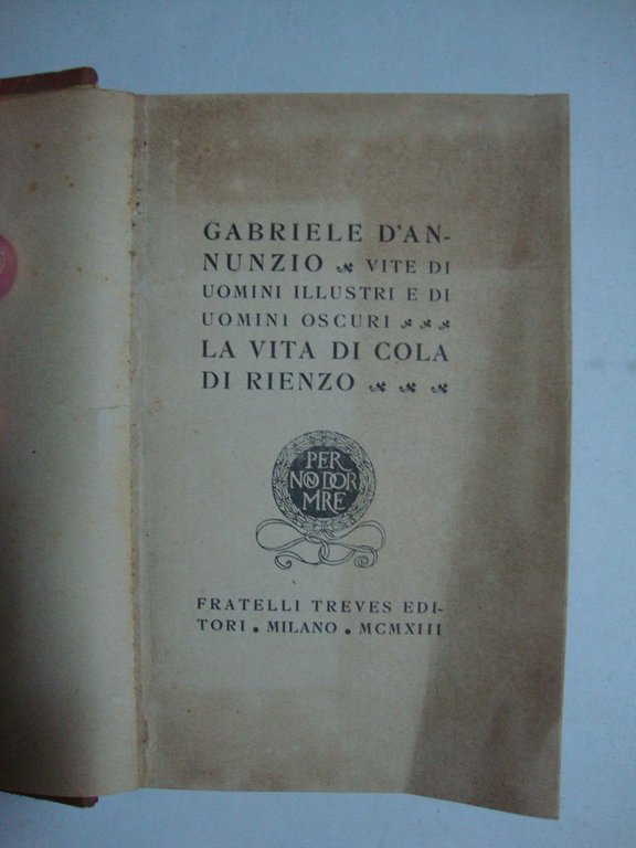 La vita di Cola di Rienzo (Vite di uomini illustri …