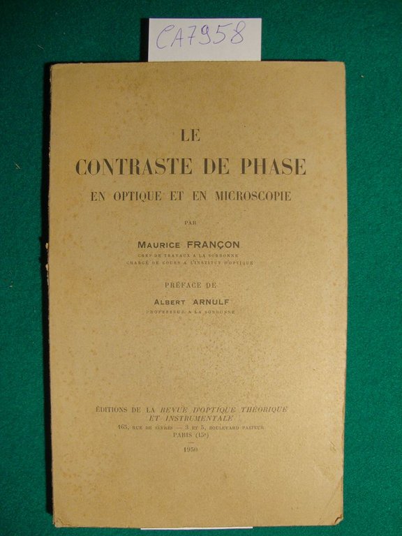 Le contraste de phase en optique et en microscopie