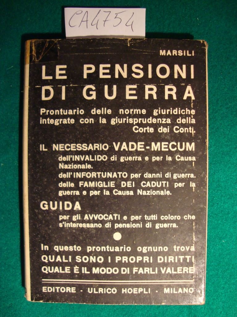 Le pensioni di guerra Prontuario delle norme giuridiche integrate con