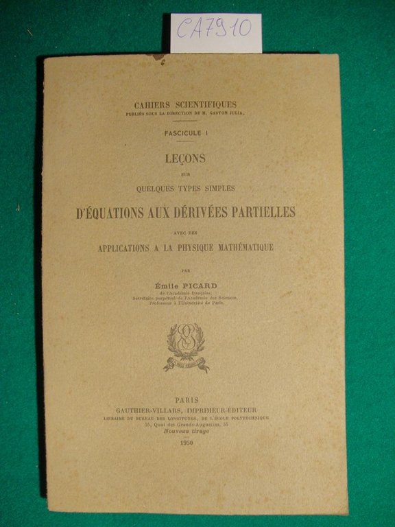 Leçons sur quelques typessimples d'équations aux dérivées partielles avec des … | Immagine Gallery 2