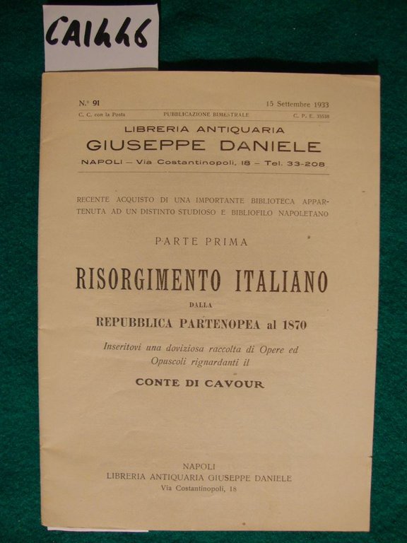 Libreria Antiquaria Giuseppe Daniele - Recente acquisto di una importante …