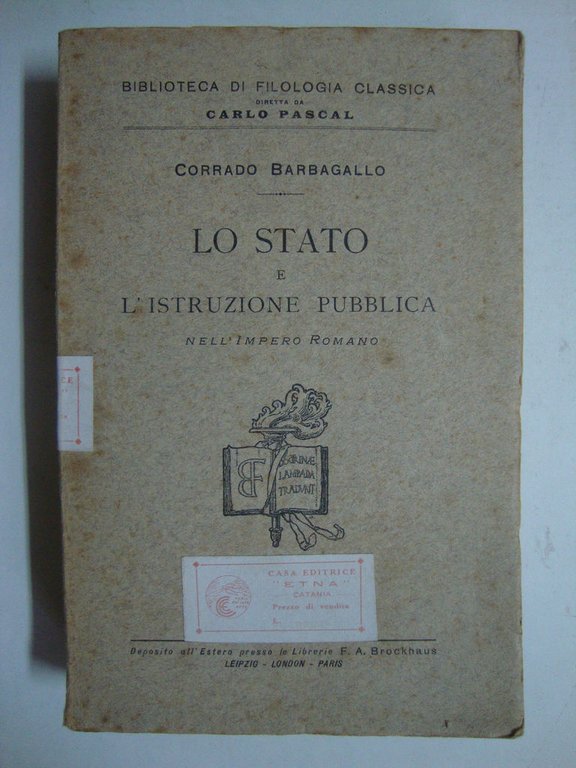 Lo Stato e l'istruzione pubblica nell'Impero Romano
