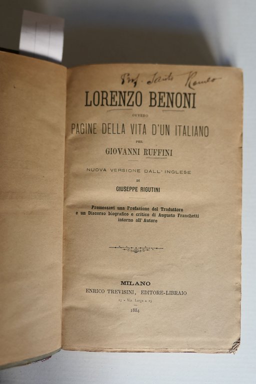 Lorenzo Benoni ovvero pagine della vita di un italiano | Immagine Gallery 2
