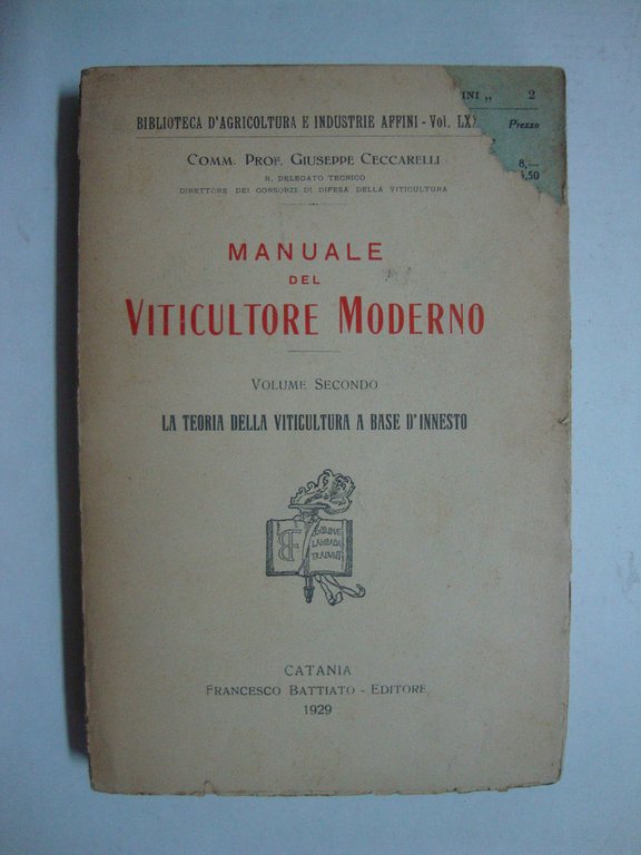 Manuale del viticultore moderno
