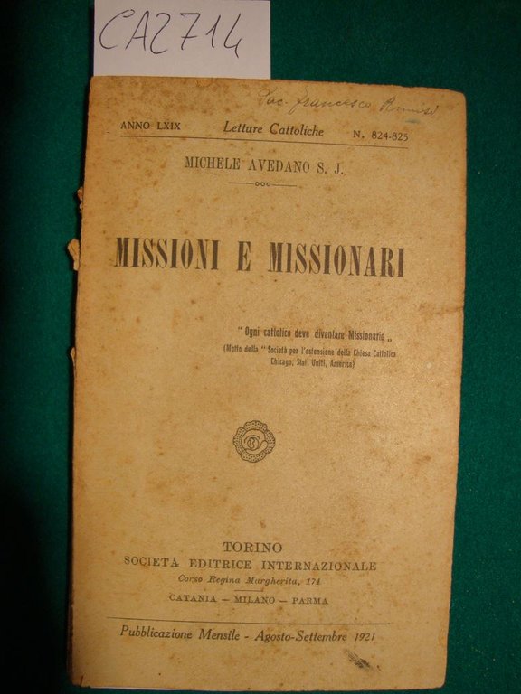 Missioni e missionari - Letture Cattoliche (Periodico)