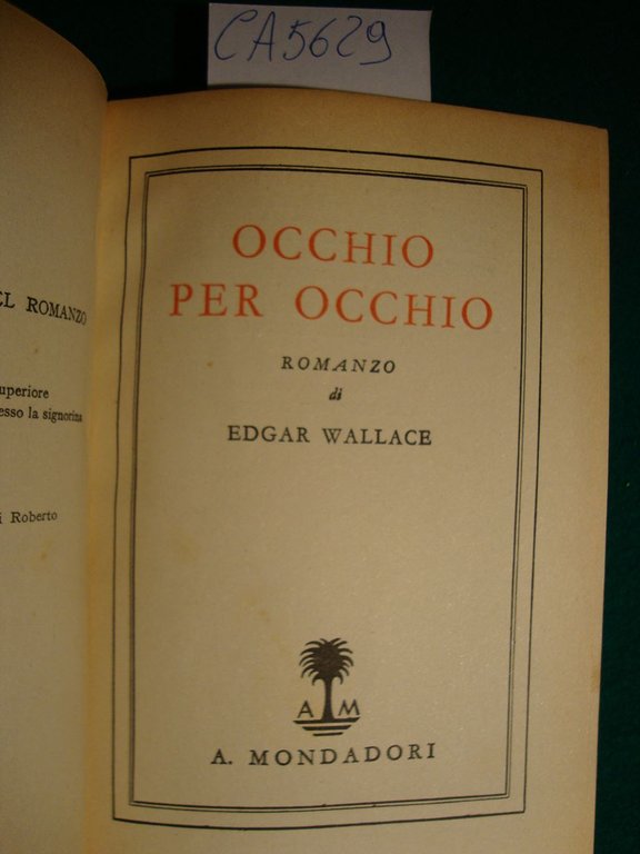 Occhio per occhio - Romanzo