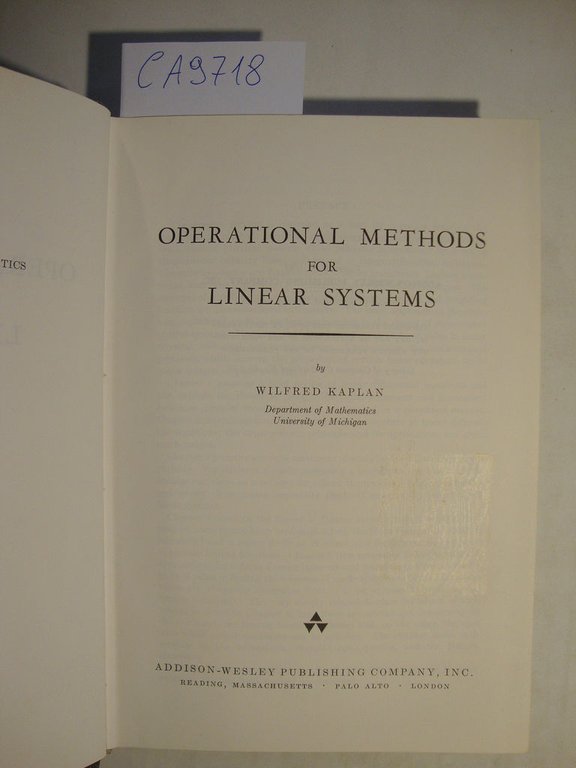 Operational methods for linear systems | Immagine Gallery 2