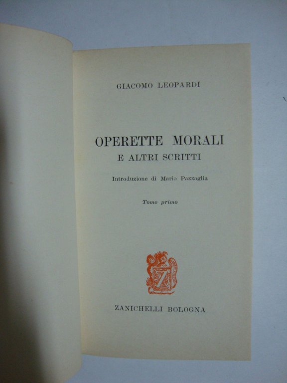 Operette morali (e altri scritti)
