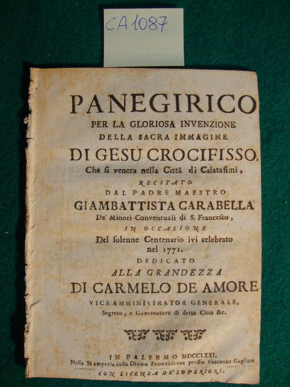Panegirico per la gloriosa invenzione della Sacra immagine di Gesù … | Immagine Gallery 2