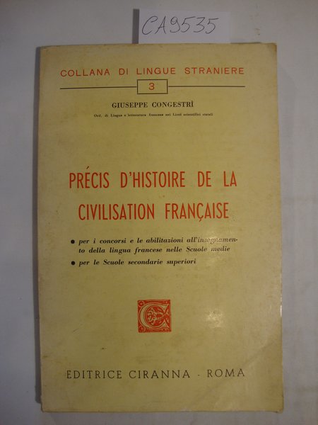 Précis d'histoire de la civilisation française