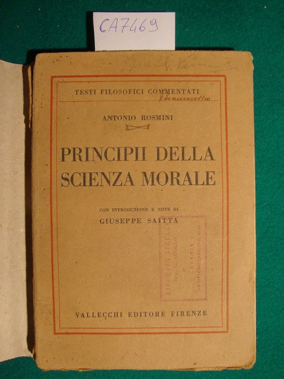 Principii della scienza morale