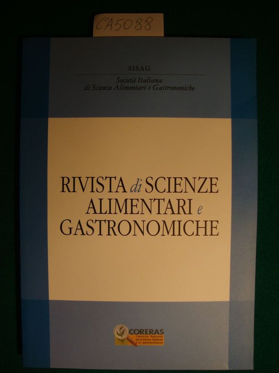 Rivista di scienze alimentari e gastronomiche