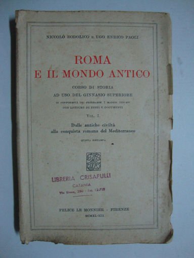 Roma e il mondo antico (Corso di storia ad uso …