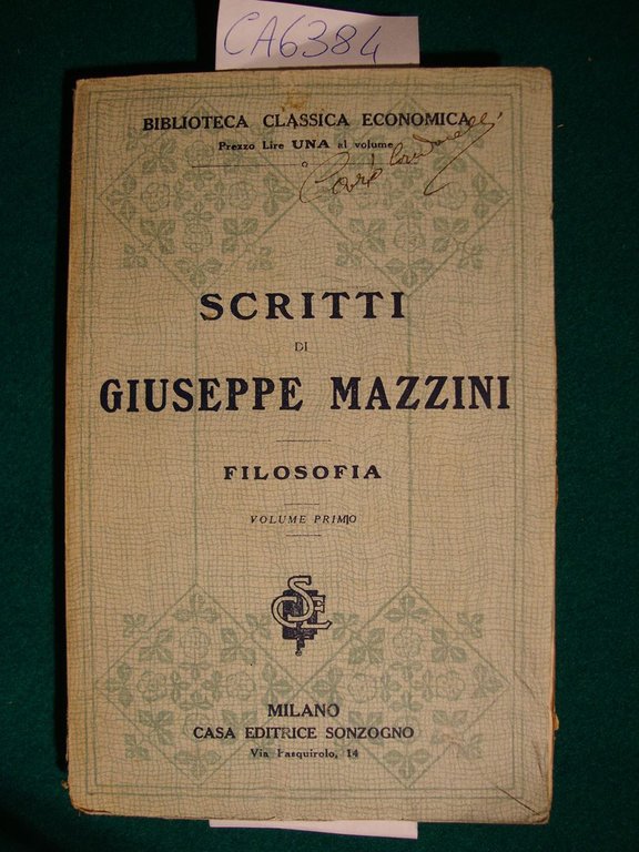 Scritti di Giuseppe Mazzini - Filosofia